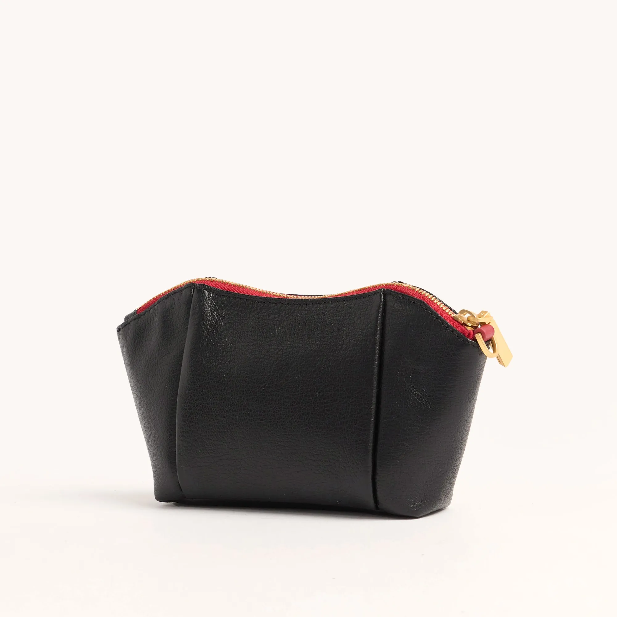 Paul Pocket | Black Press/Brushed Gold Red Zip