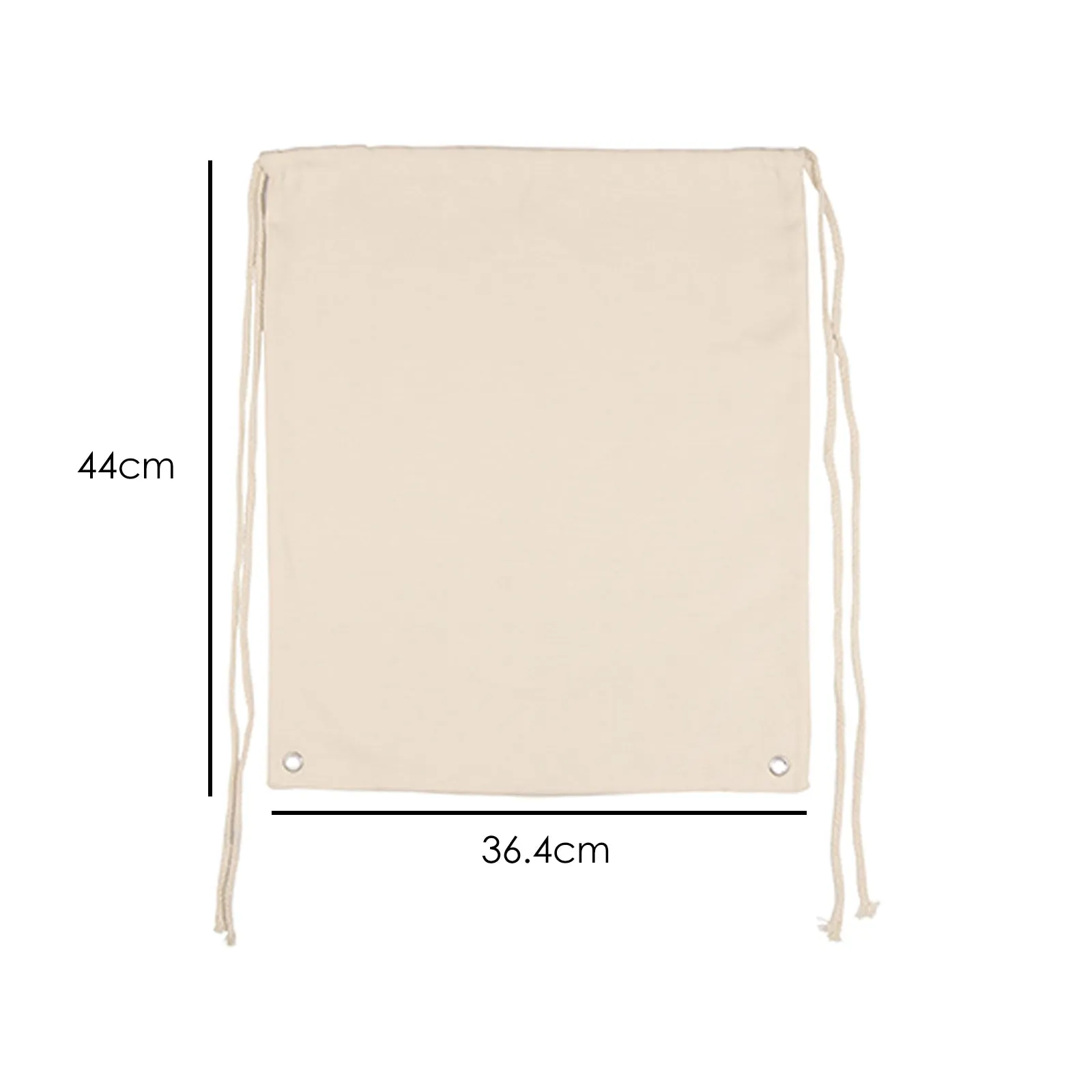 Personalised Canvas Drawstring Backpack with Brown and White Alpaca Multicolour Flower Wreath and Cute Text