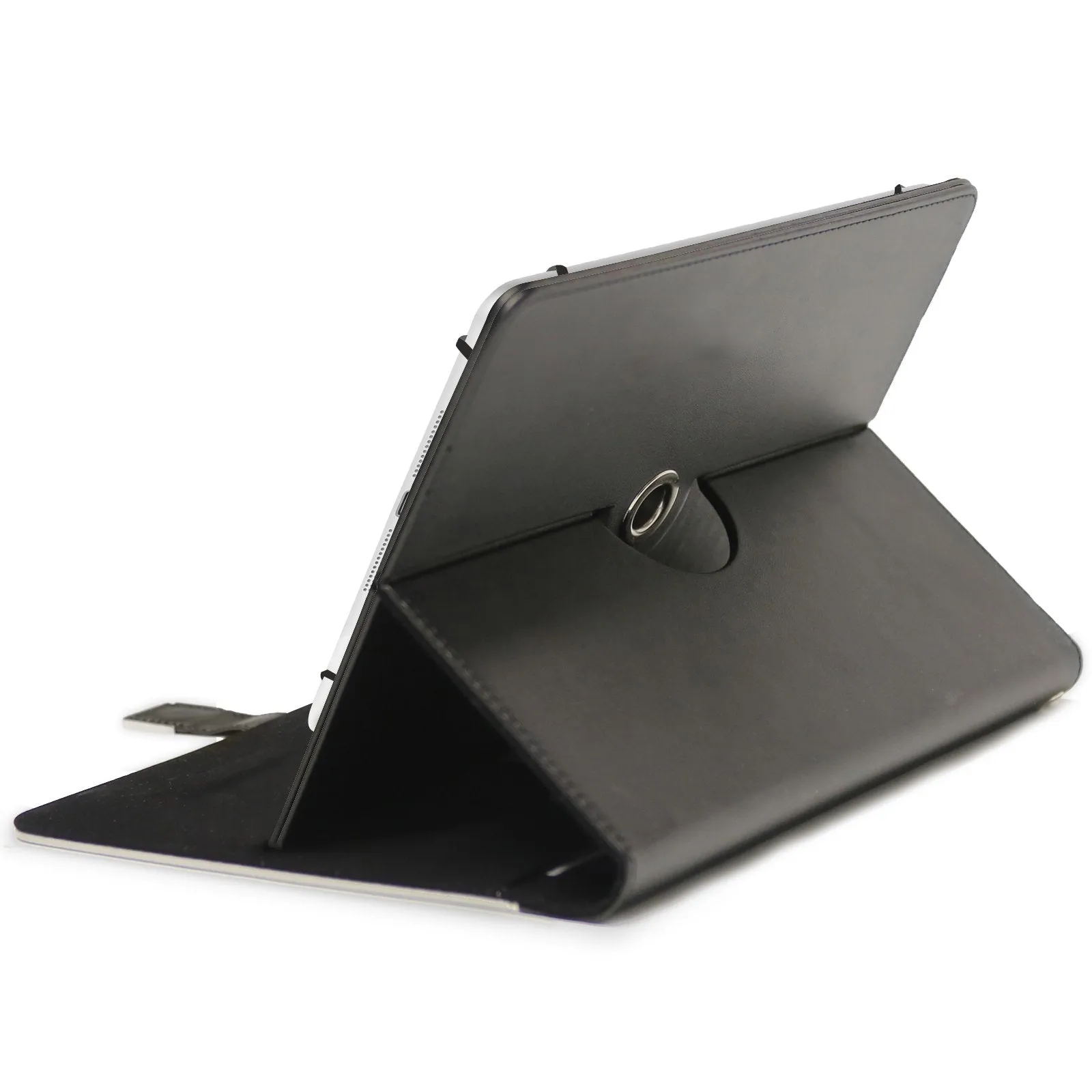 Personalised Motorola Universal Leather Tablet Case With Aqua Blue Marble