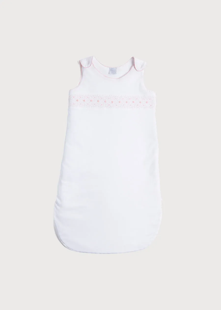 Pink Hand Smocked Sleeping Bag (3-18mths)