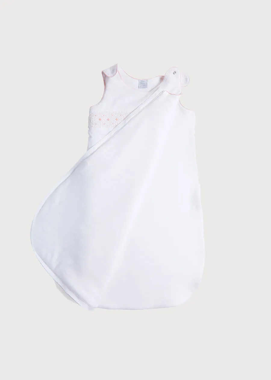 Pink Hand Smocked Sleeping Bag (3-18mths)
