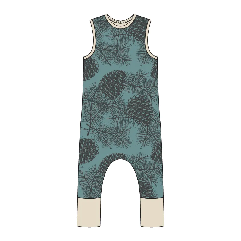 Pisgah  Full Print Pull-on Romper