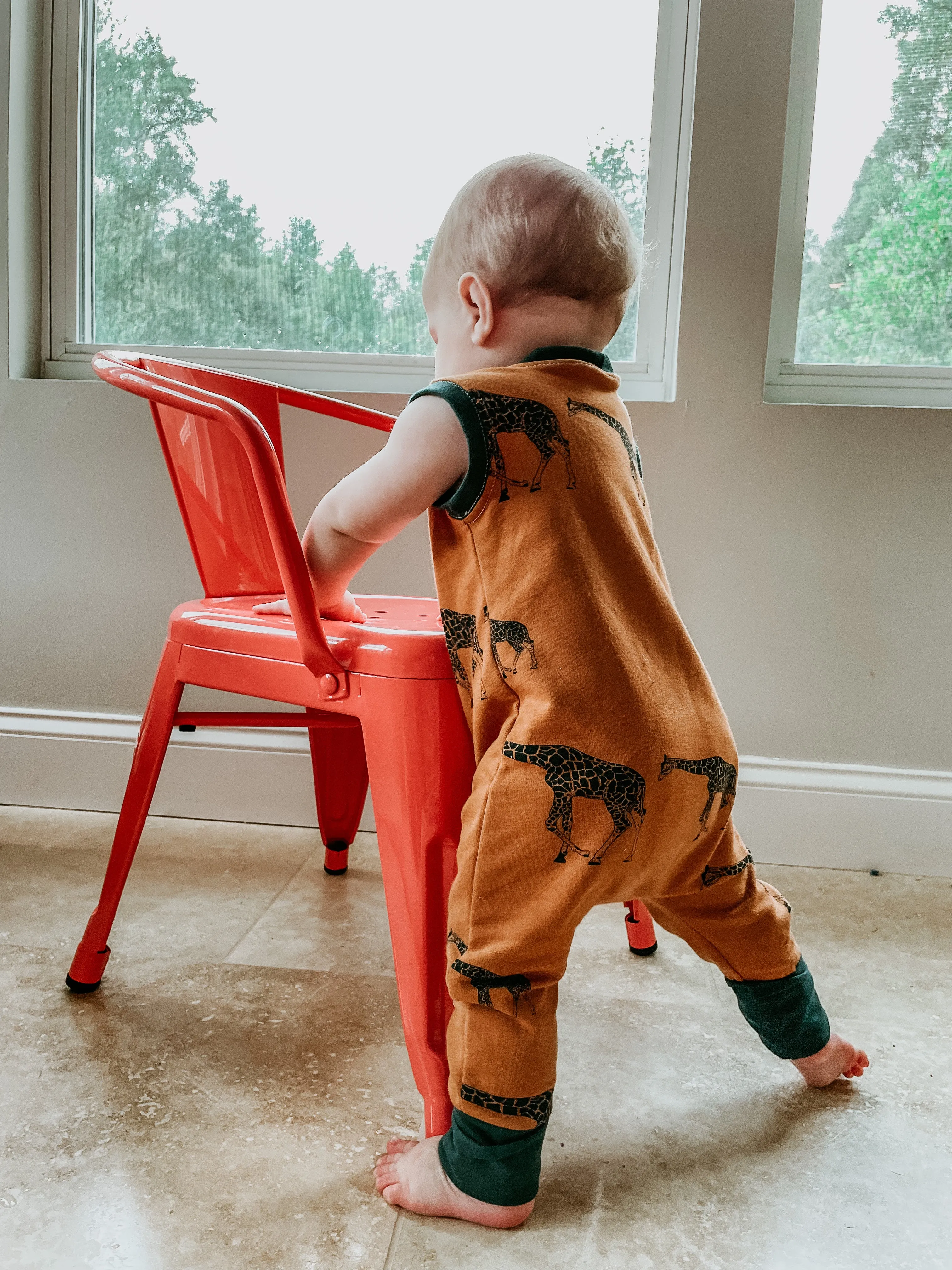 Pisgah  Full Print Pull-on Romper