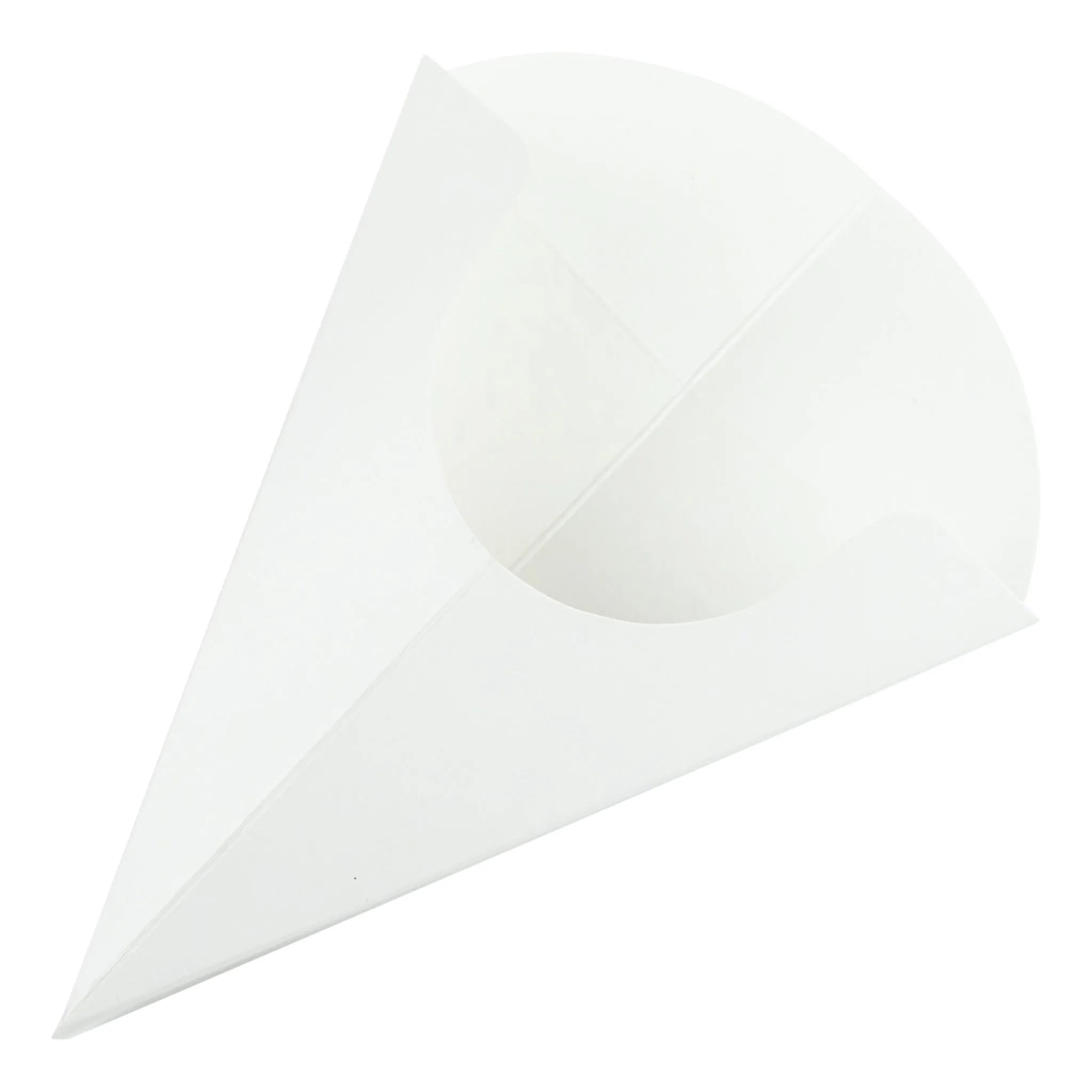 Plain white Crepe Cone Holders - 500/Pack