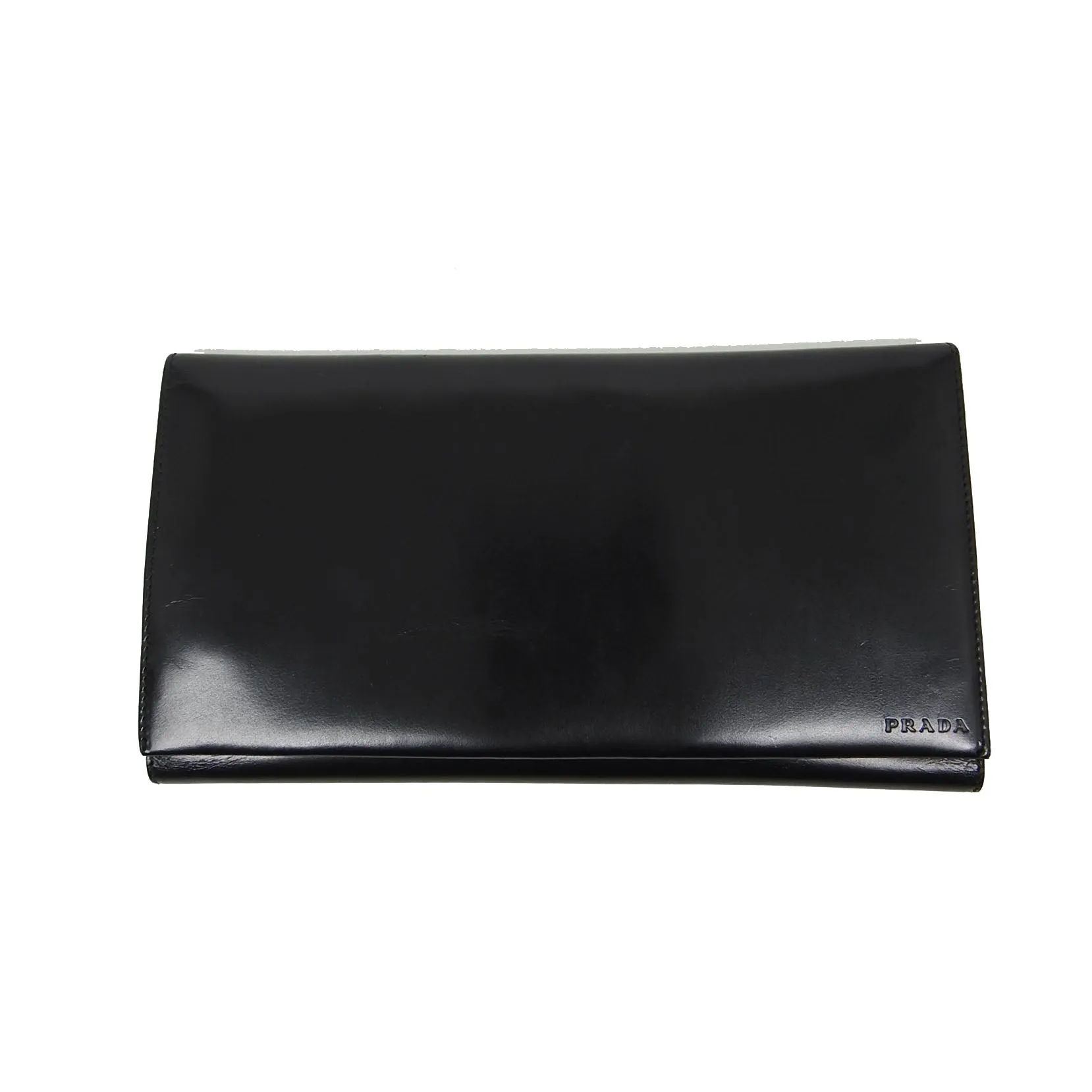 Prada Vintage 90s Black Travel Wallet