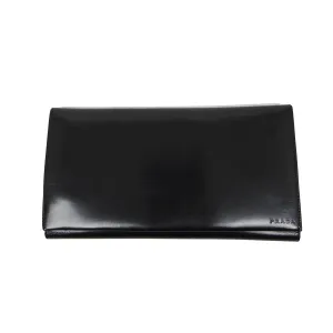 Prada Vintage 90s Black Travel Wallet