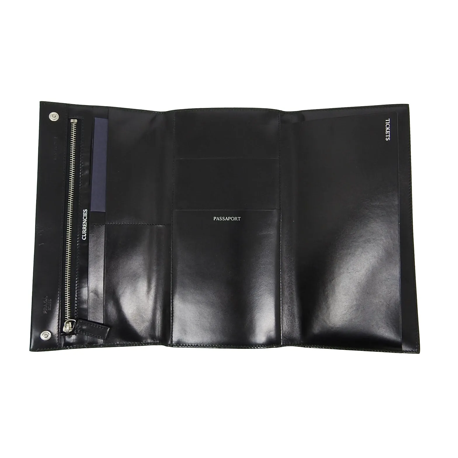 Prada Vintage 90s Black Travel Wallet