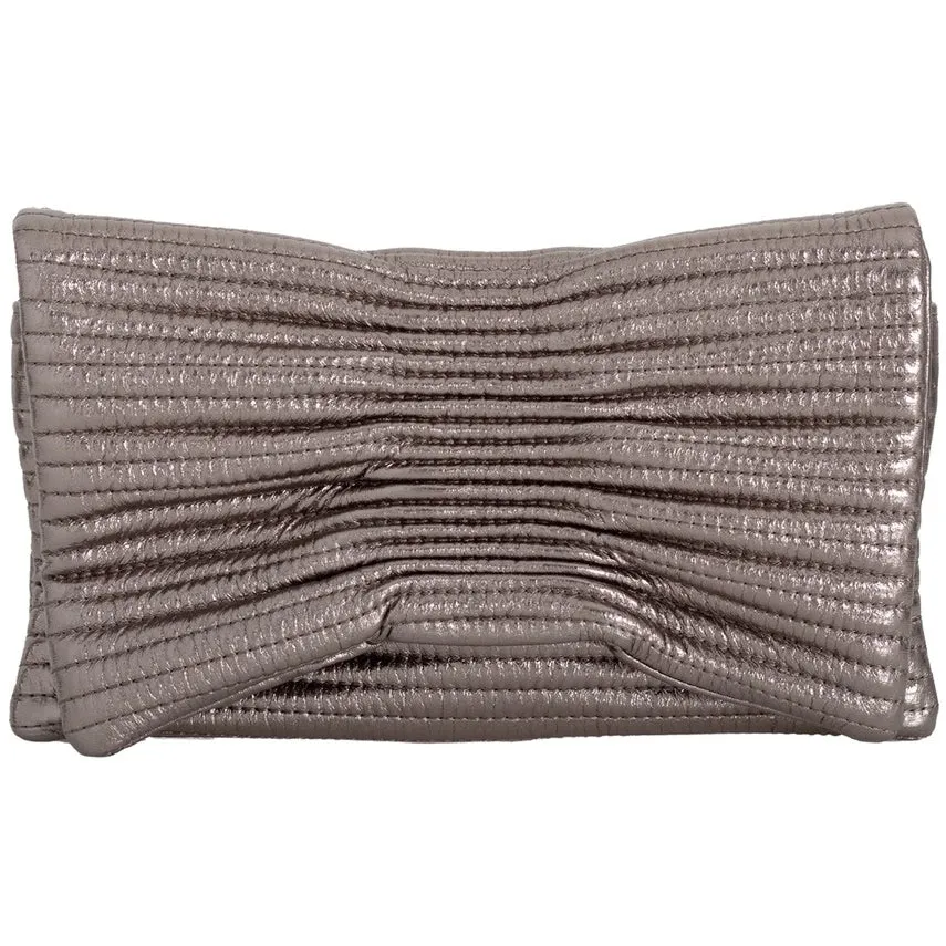 Quilted Clutch - Pewter