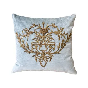 "RESERVED" Antique Ottoman Empire Raised Gold Metallic Embroidery (#E021523A&B | 20 x 21")