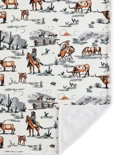 Ranch Life Western Toile Campfire Throw - Color