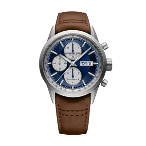 Raymond Weil Men's Freelancer Automatic Leather Strap Blue Dial Watch