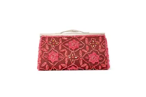 Red Beaded Clutch