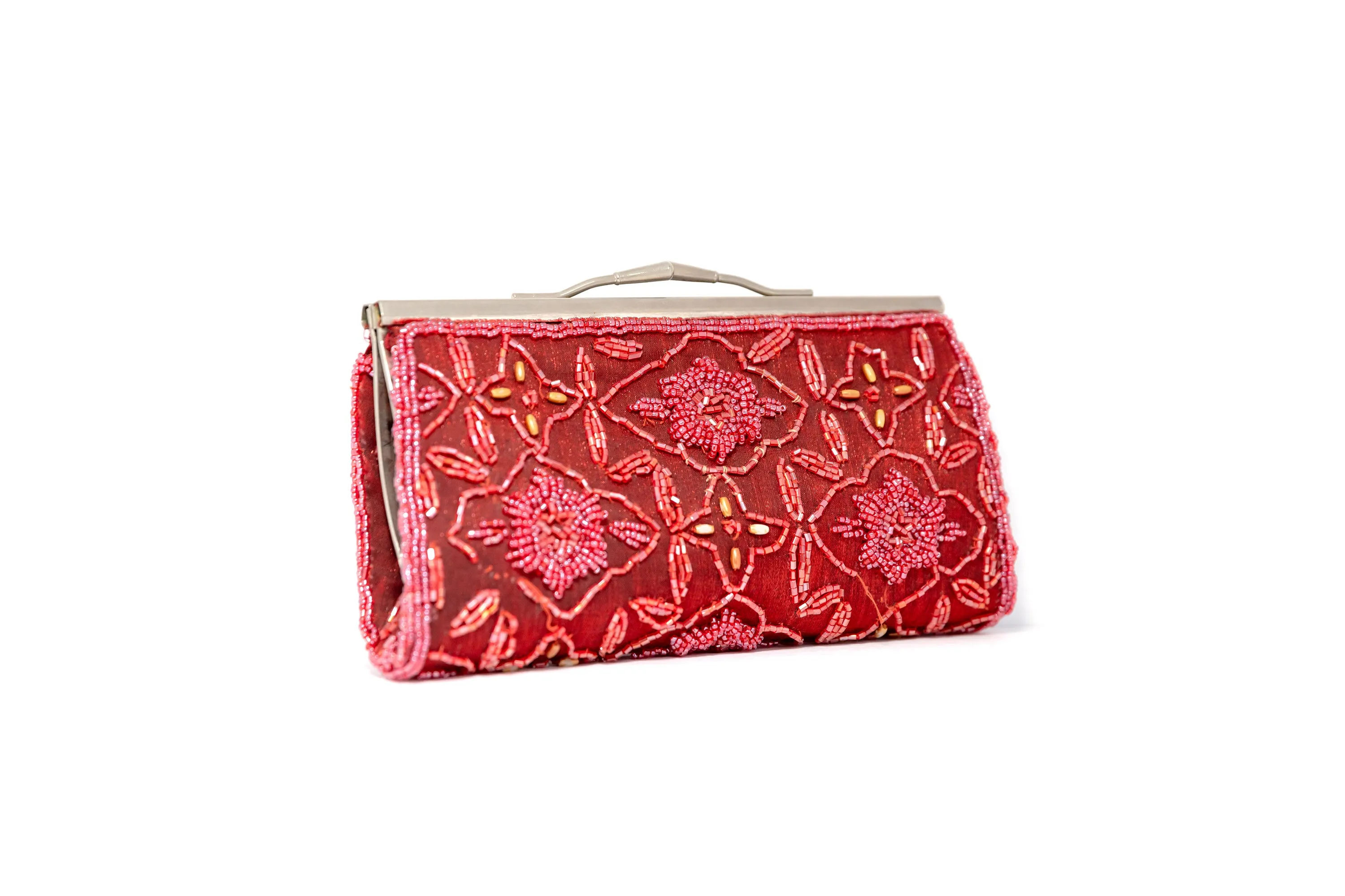 Red Beaded Clutch