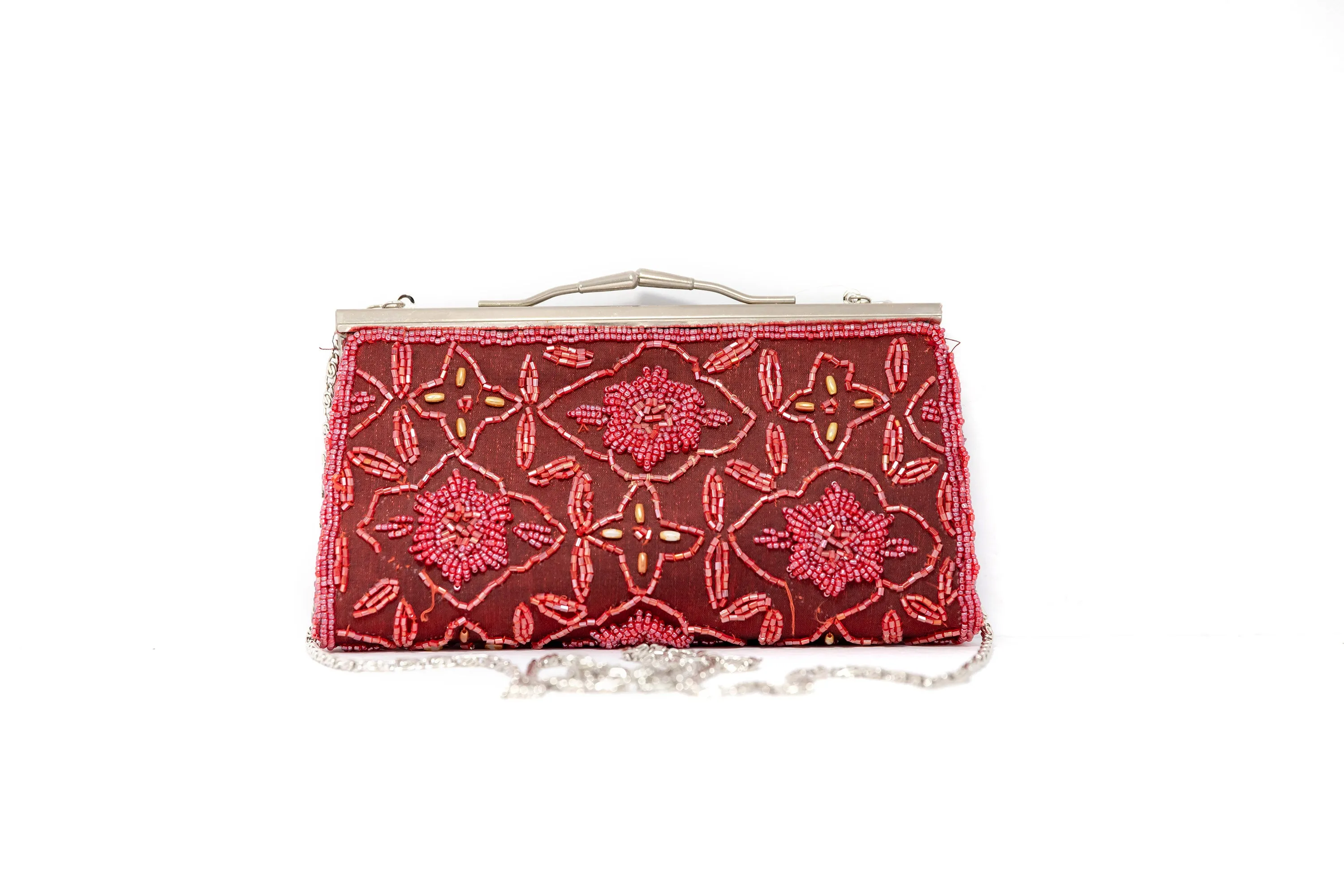 Red Beaded Clutch