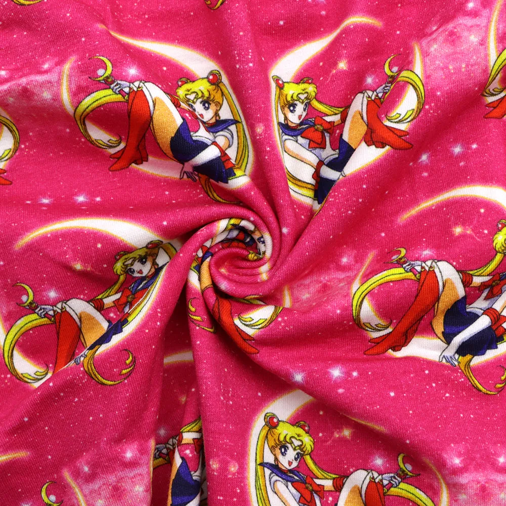red series printed fabric