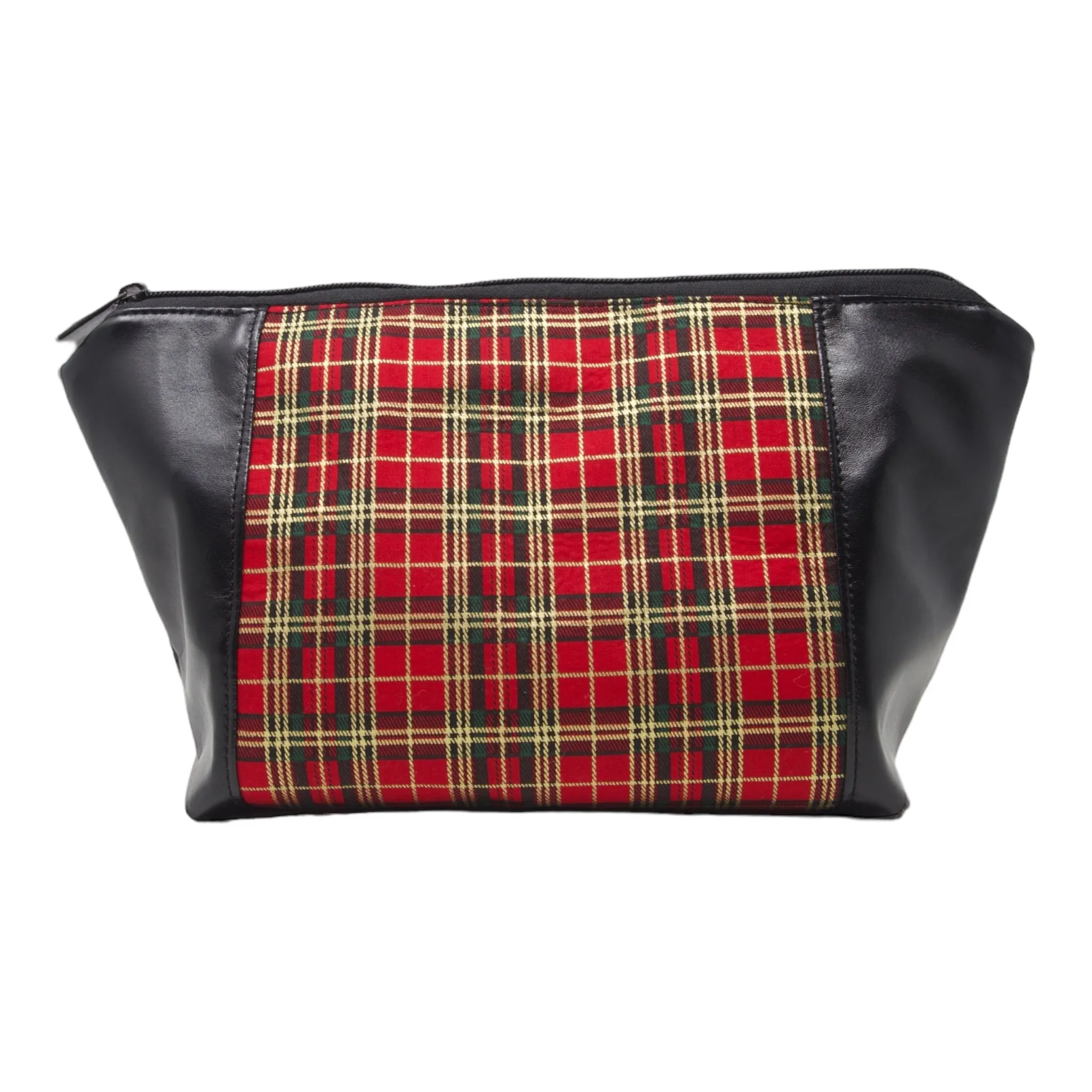Red Tartan Makeup Bag