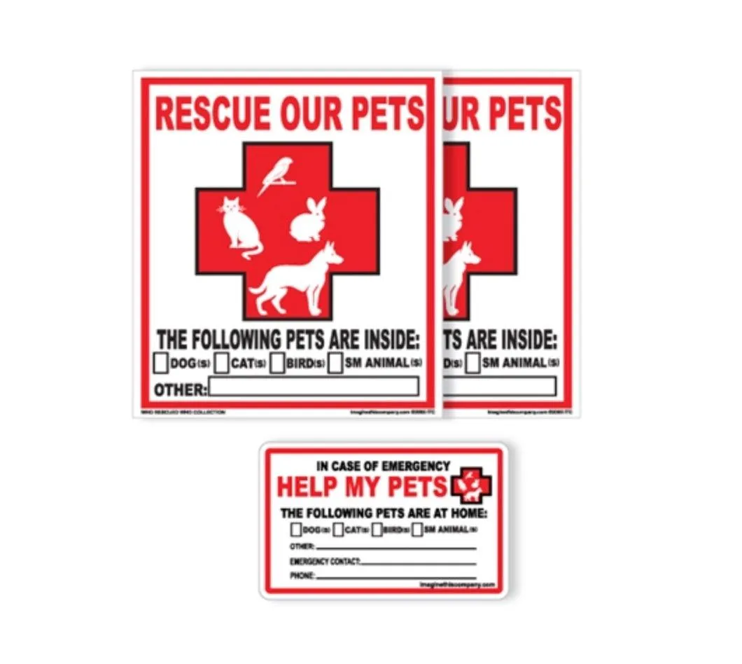 Rescue Our Pets Decals and Wallet Cards