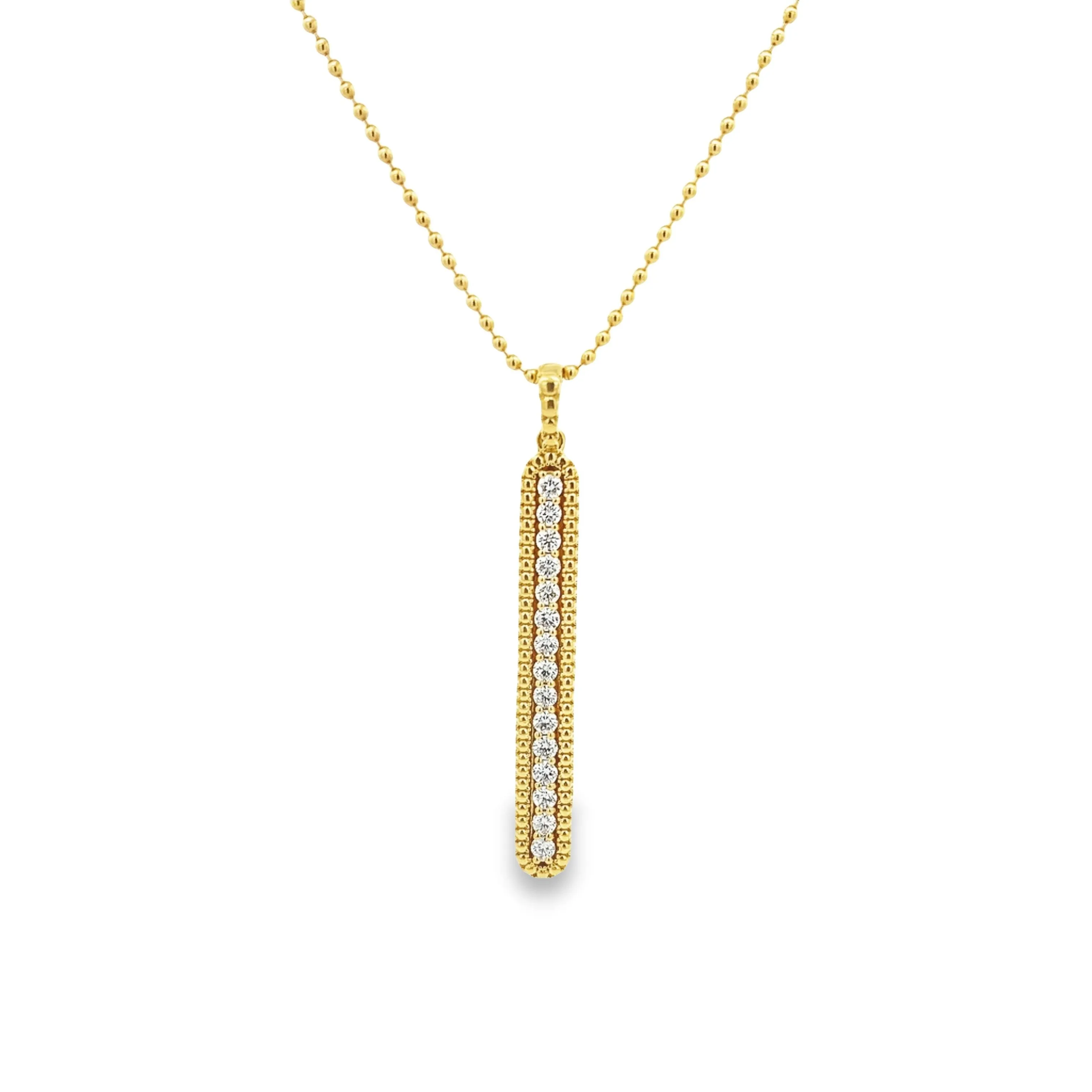 Roberto Coin 18k Yellow Gold Diamond Tablet Necklace