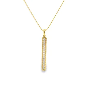 Roberto Coin 18k Yellow Gold Diamond Tablet Necklace