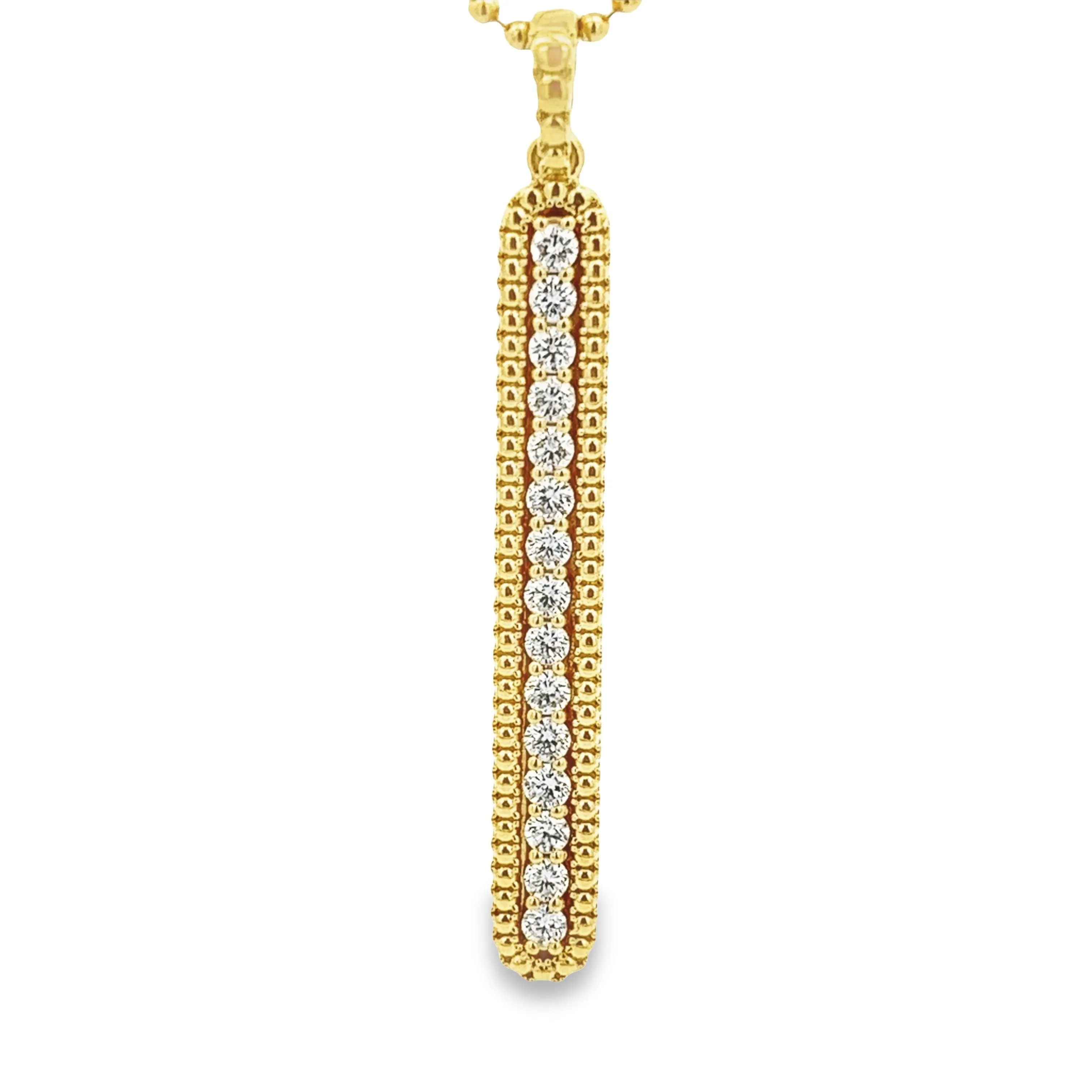 Roberto Coin 18k Yellow Gold Diamond Tablet Necklace