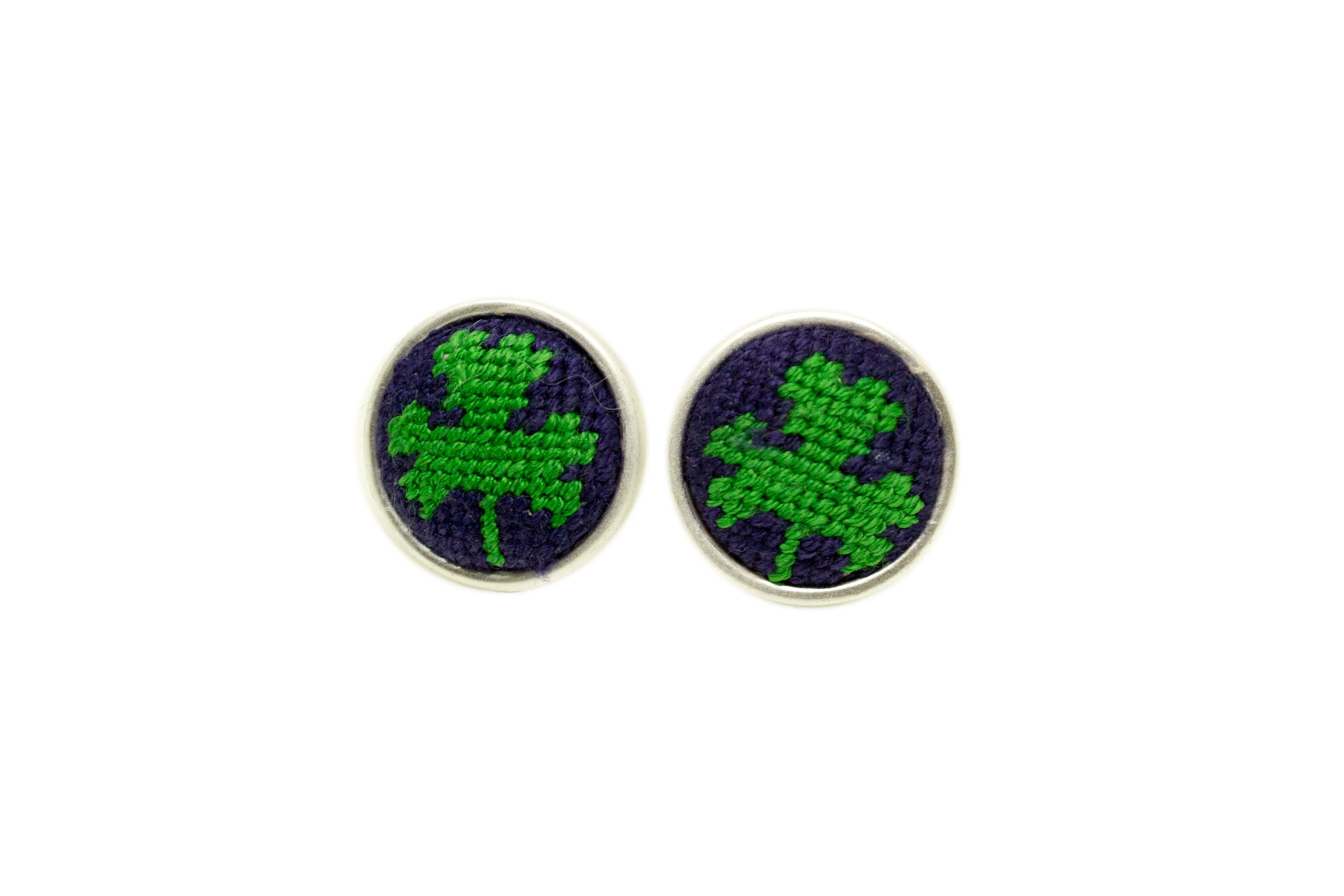 Shamrock Needlepoint Cufflinks