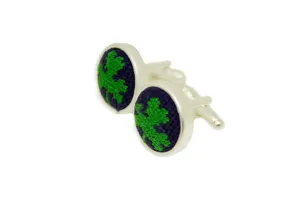Shamrock Needlepoint Cufflinks