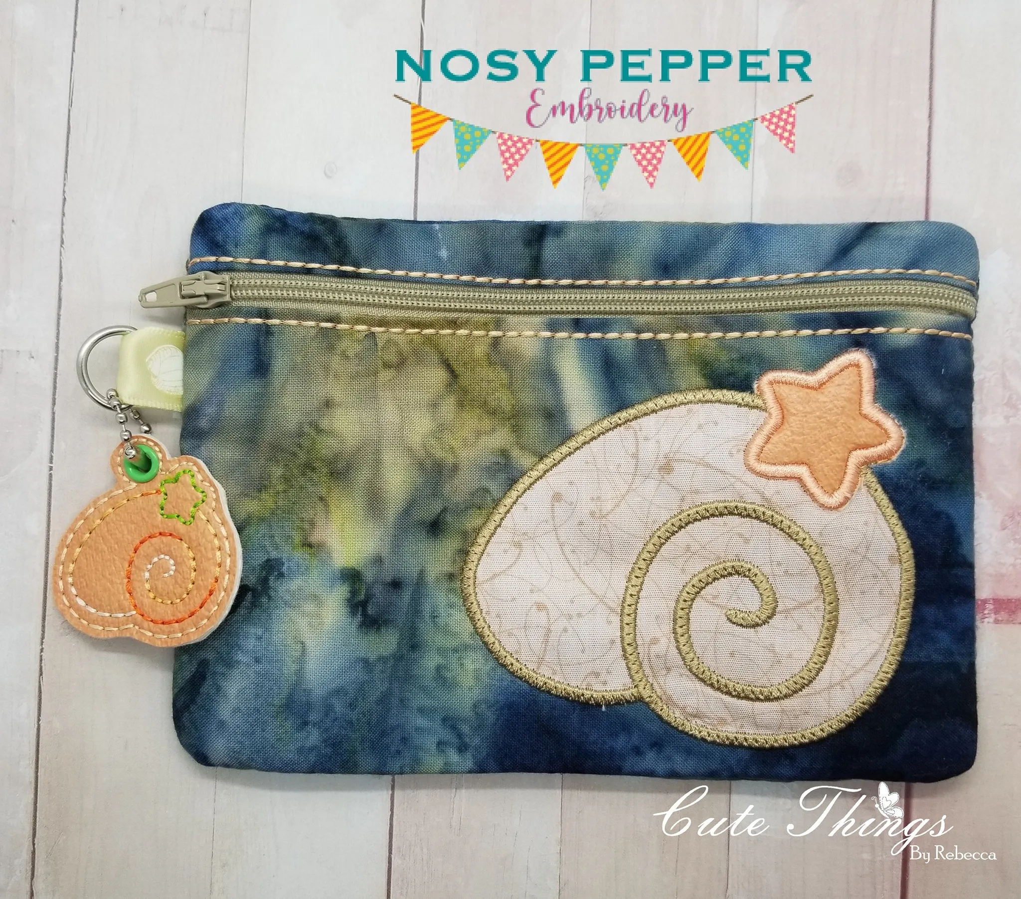 Shell Applique set (includes snap tab, charms, bookmark/bag tag/ornament, 4x4 ITH Bag & 5x7 ITH Bag) machine embroidery design DIGITAL DOWNLOAD
