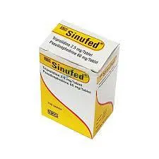 Sinufed Tablet for Cold Sneezing and Allergies 10 Tablets