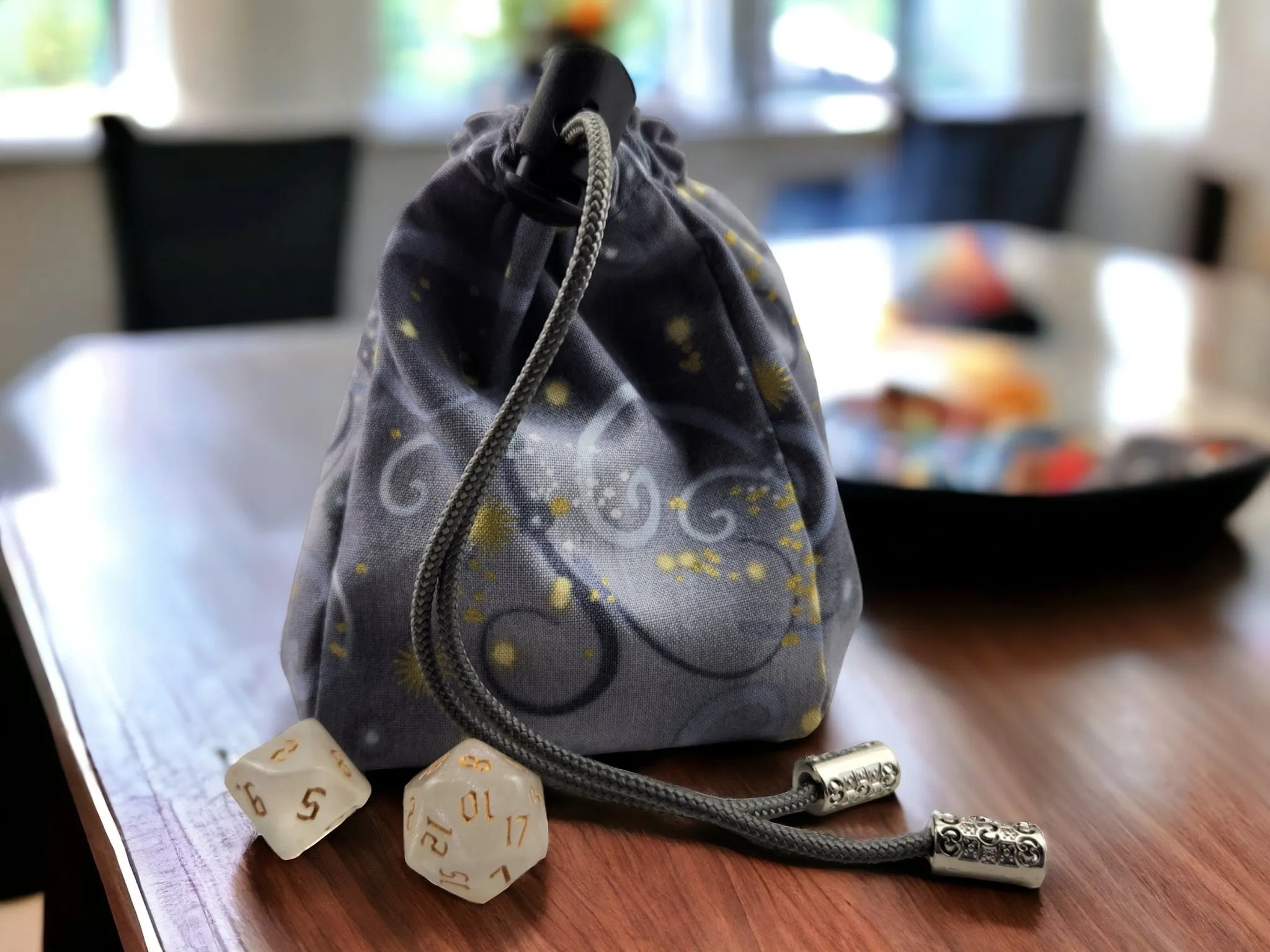 Spell book dice bag.
