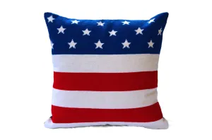 Stars and Stripes Needlepoint Pillow