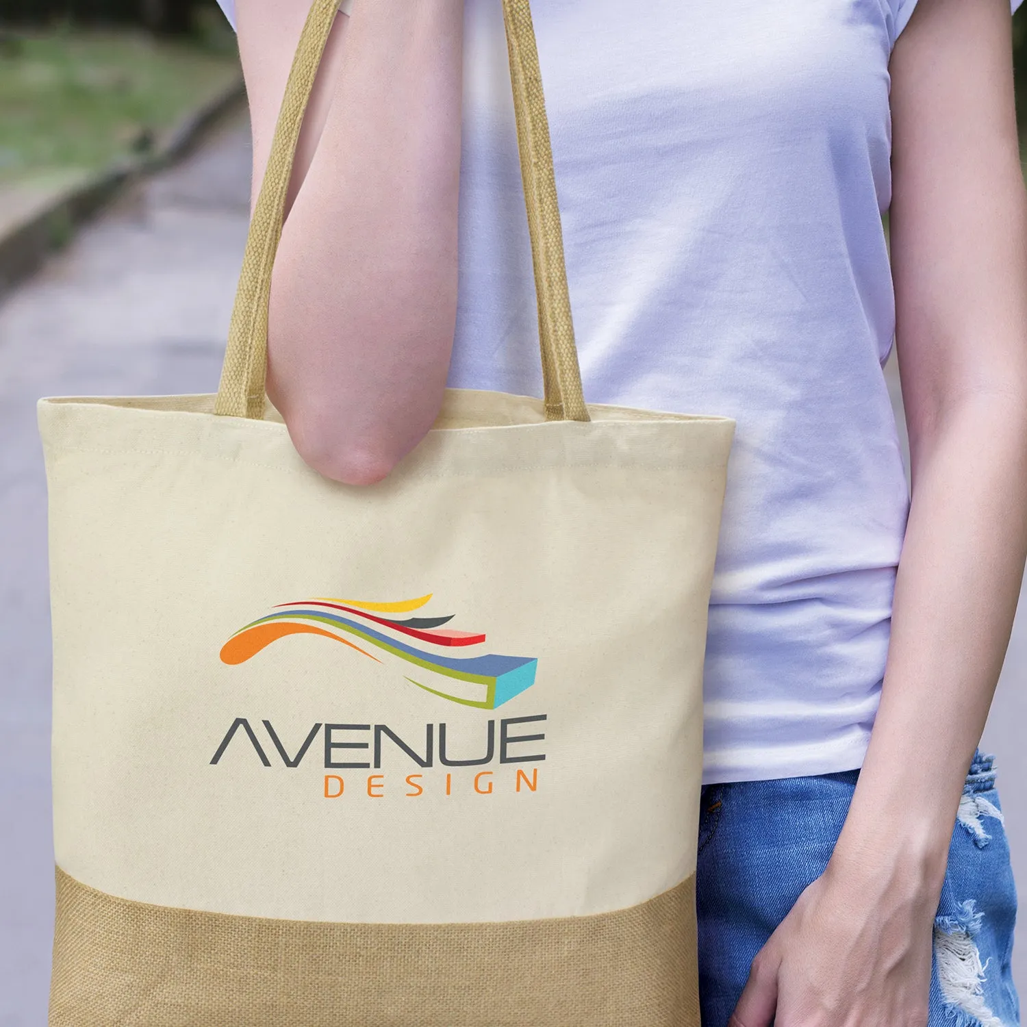 Stock Cotton   Jute Tote(SCB-58T)