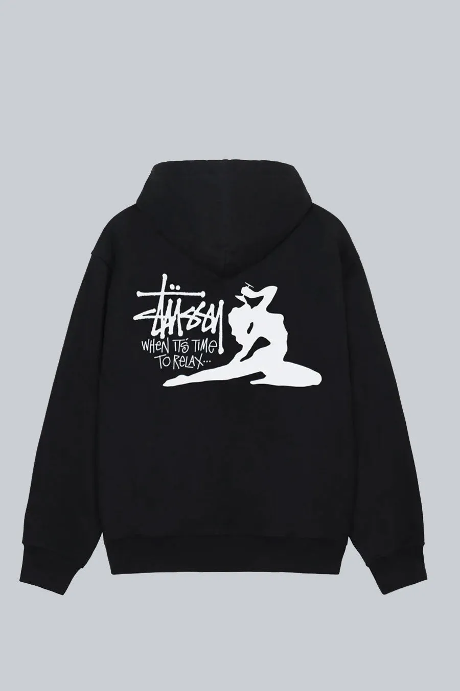 STUSSY RELAX HOODIE BLACK