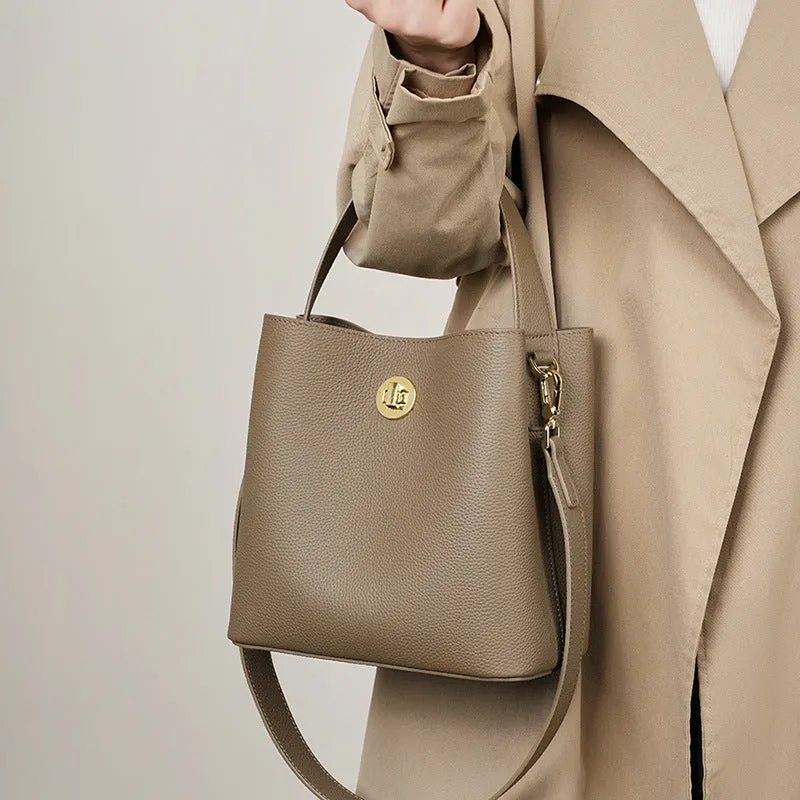 Stylish Bucket Leather Shoulder Bag - High-Quality Fashion for Modern Travelers