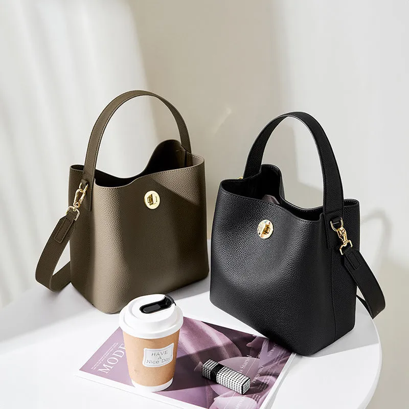 Stylish Bucket Leather Shoulder Bag - High-Quality Fashion for Modern Travelers