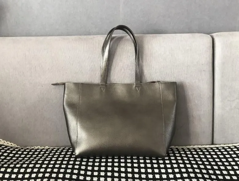 Stylish Womens Black Leather Tote Bag Shoulder Tote Bag Black Tote Purse For Women