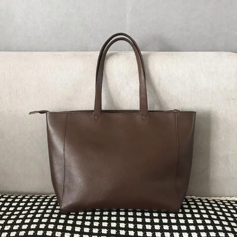 Stylish Womens Black Leather Tote Bag Shoulder Tote Bag Black Tote Purse For Women