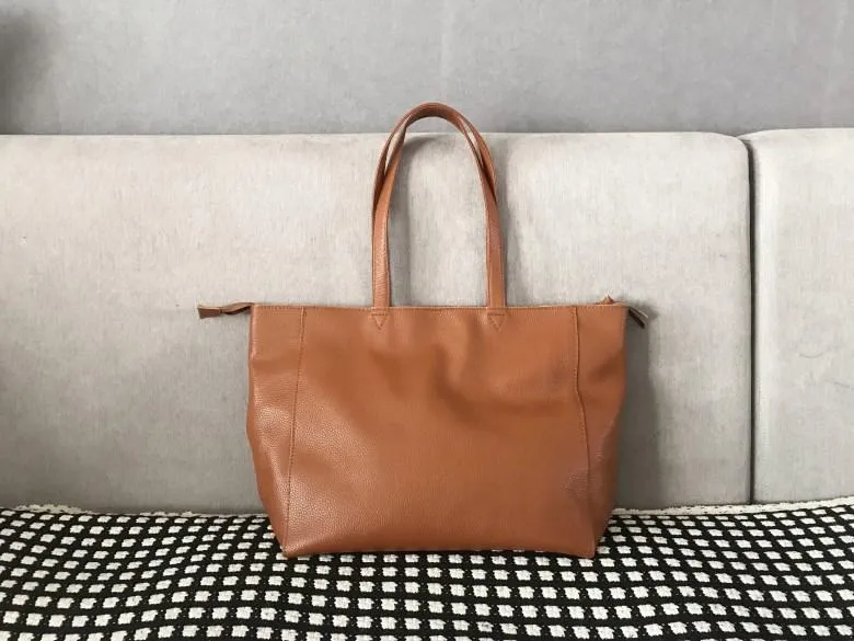 Stylish Womens Black Leather Tote Bag Shoulder Tote Bag Black Tote Purse For Women