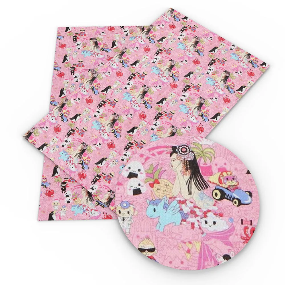 Sushi Theme Printed Fabric