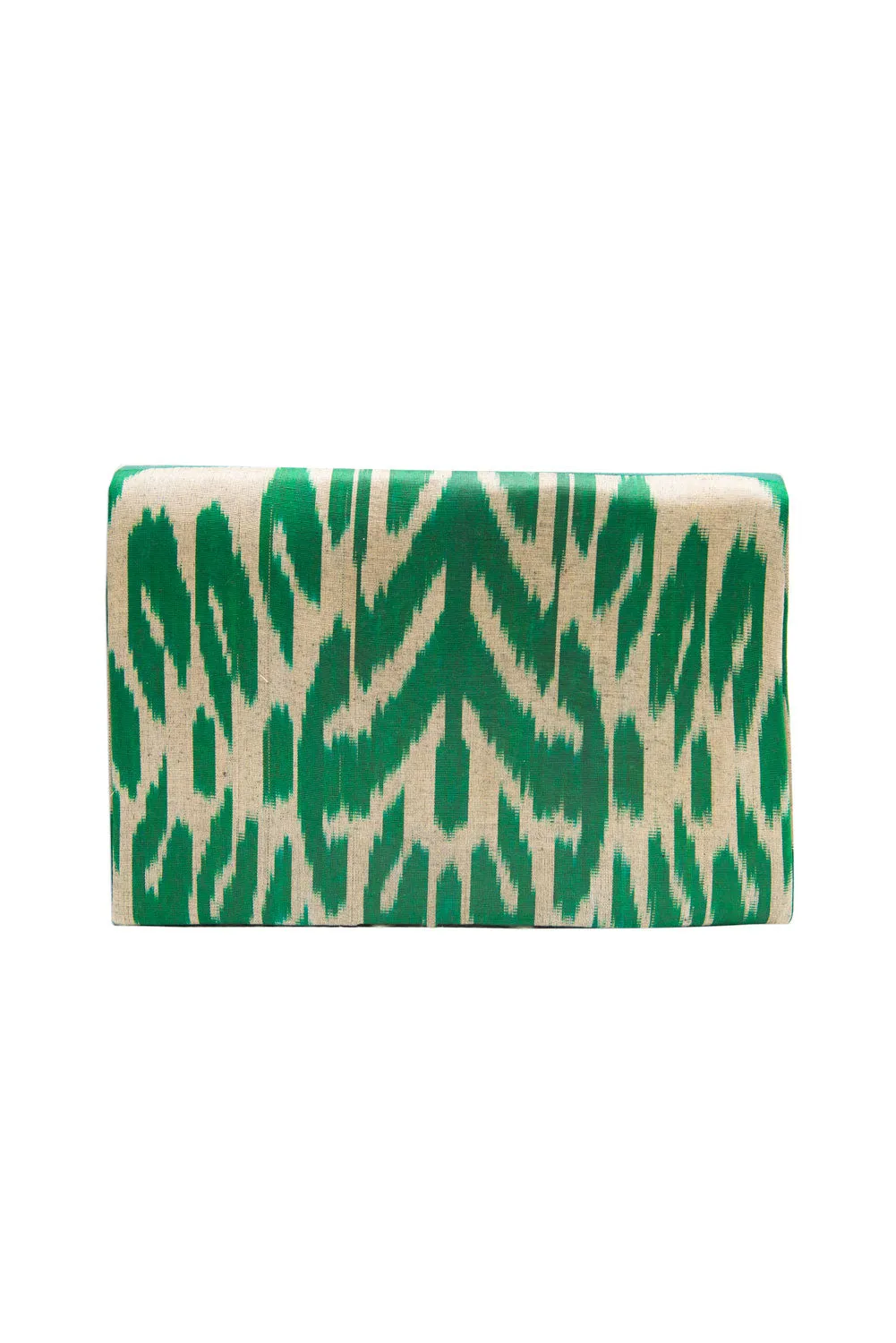 Suzani Embroidered Ikat Clutch