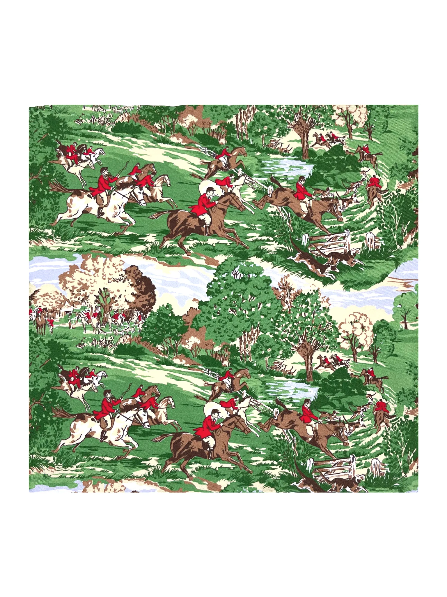 Tally Ho! Silk Pocket Square
