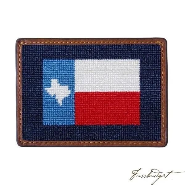 Texas Flag Needlepoint Card Wallet
