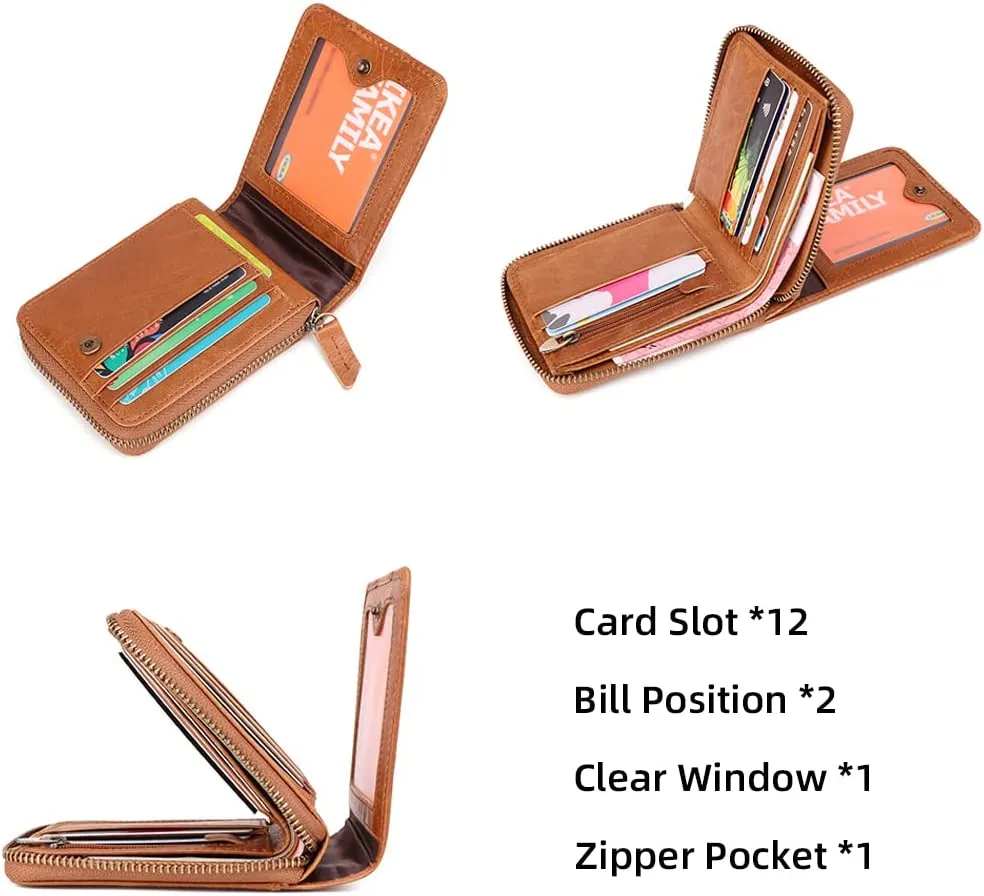 Top Quality PU Leather Zipper Wallet
