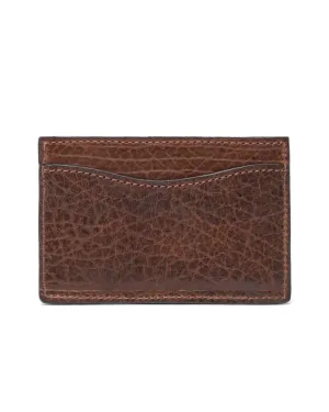 TUCSON BISON FLAT CARD CASE - COGNAC