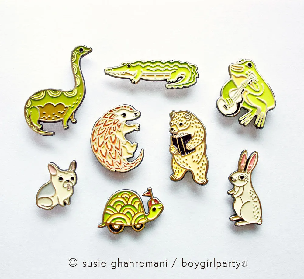 Turtle Enamel Pin -- Turtle Car Lapel Pin by boygirlparty