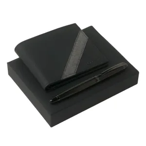 Ungaro UPRW817A-Set Alesso Black (rollerball pen & wallet)