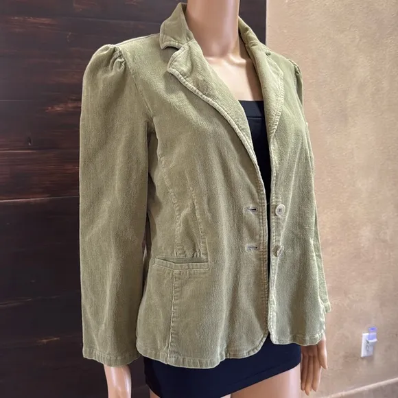 Upcycled (Who Cut One) Lime Cordouy Blazer Size Large