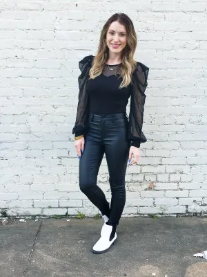 Vegas Vibes Bodysuit: Black