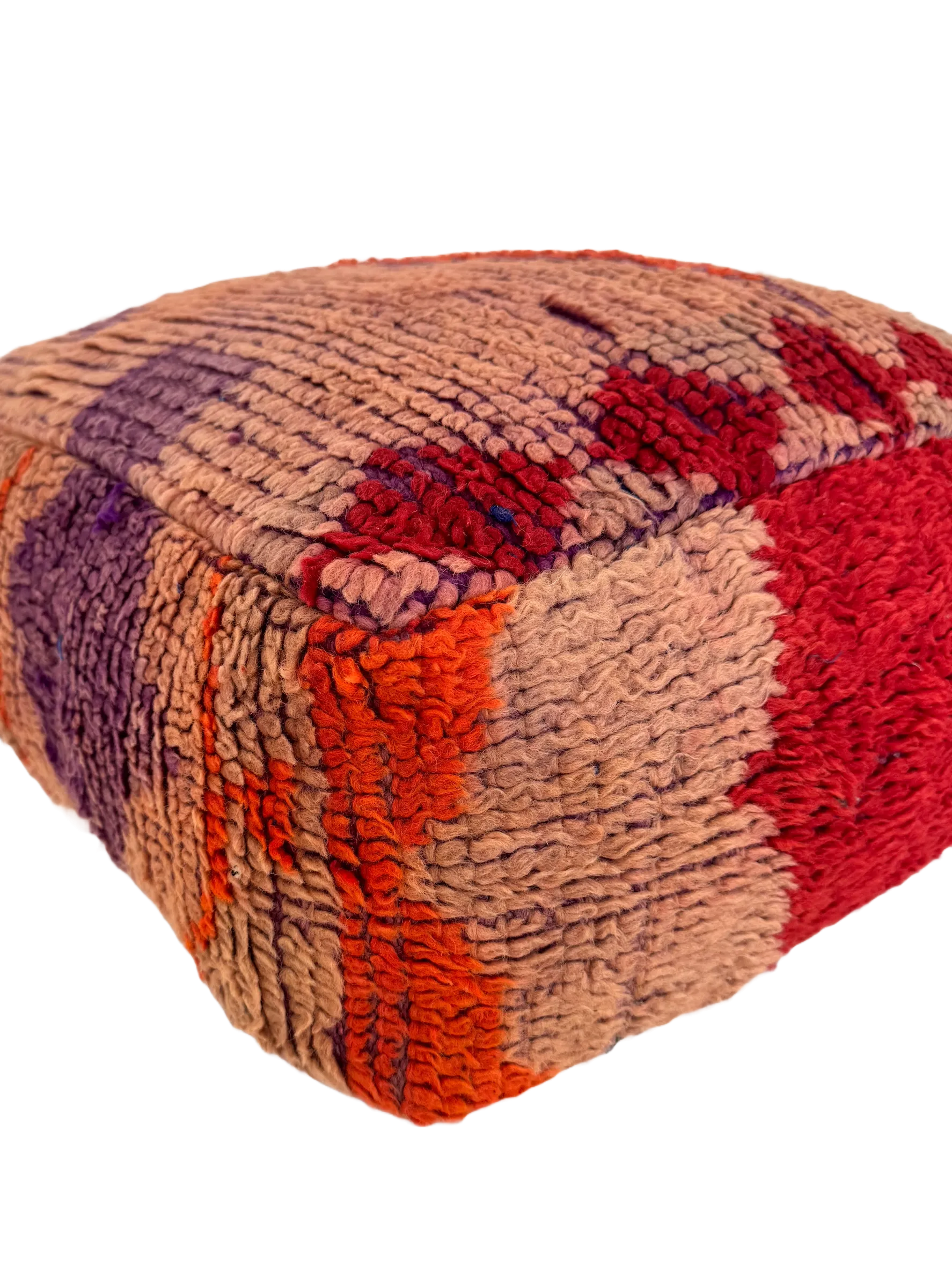 Vintage Beni M'Guild Pouf - Diamond Stripe