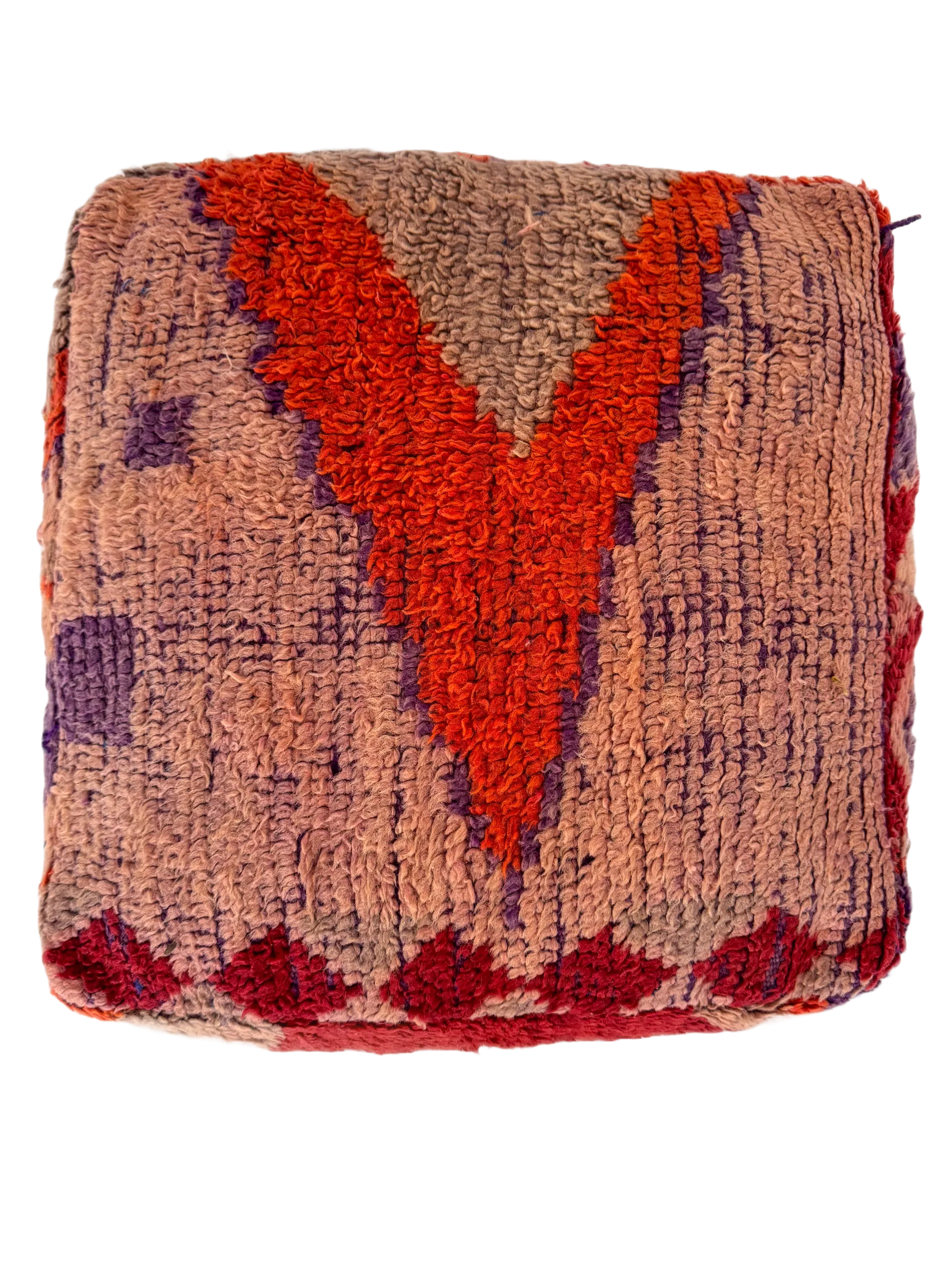 Vintage Beni M'Guild Pouf - Diamond Stripe