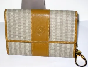 Vintage Fendi Canvas & Leather Wallet
